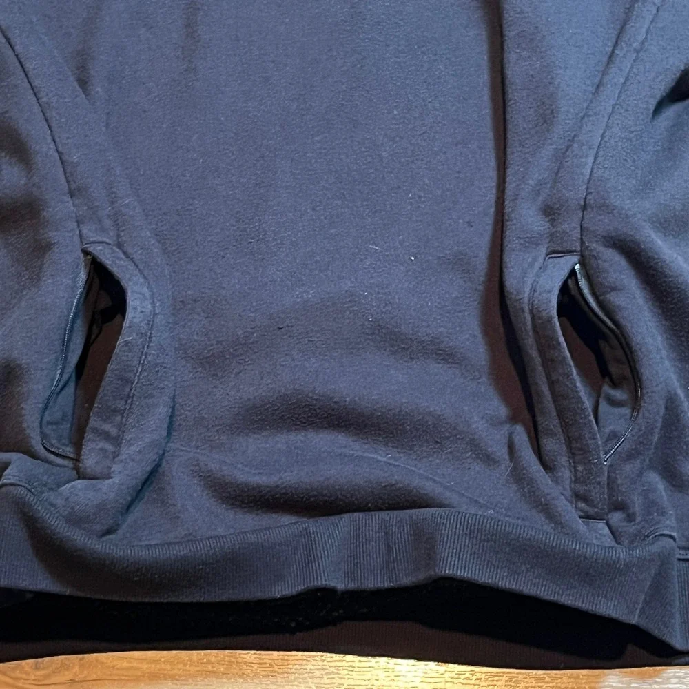 Alo Yoga Frost Hoodie Women S Black Sherpa Lined Sweatshirt Thumbhole Pullover